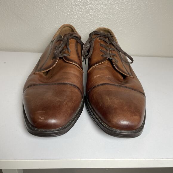 Florsheim Cap Toe Oxford Shoes Size 11 M (11949-221) Cognac Brown Preppy Laces main image 4